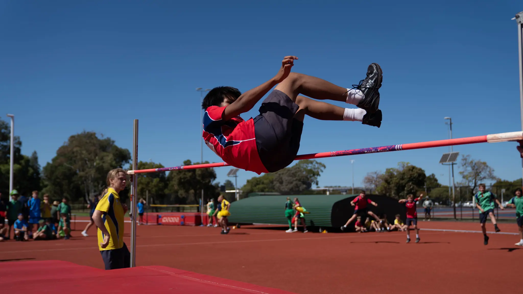 Bunbury Baptist College students competing at the Athletics Carnival