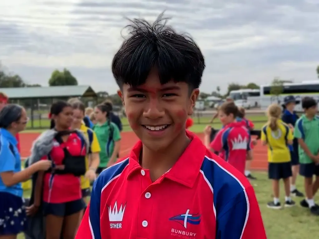 Bunbury Baptist College students competing at the Athletics Carnival