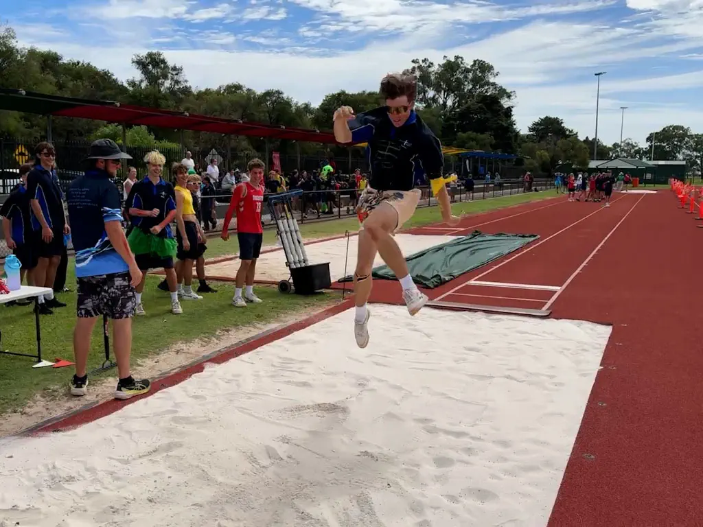 Bunbury Baptist College students competing at the Athletics Carnival
