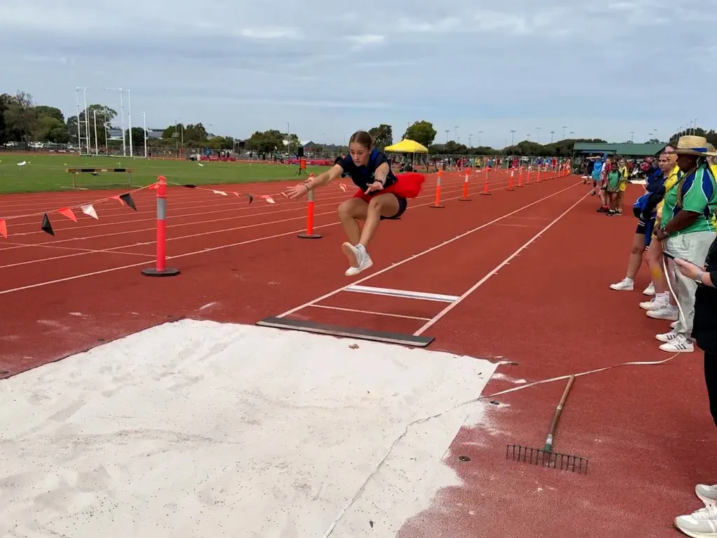 Bunbury Baptist College students competing at the Athletics Carnival