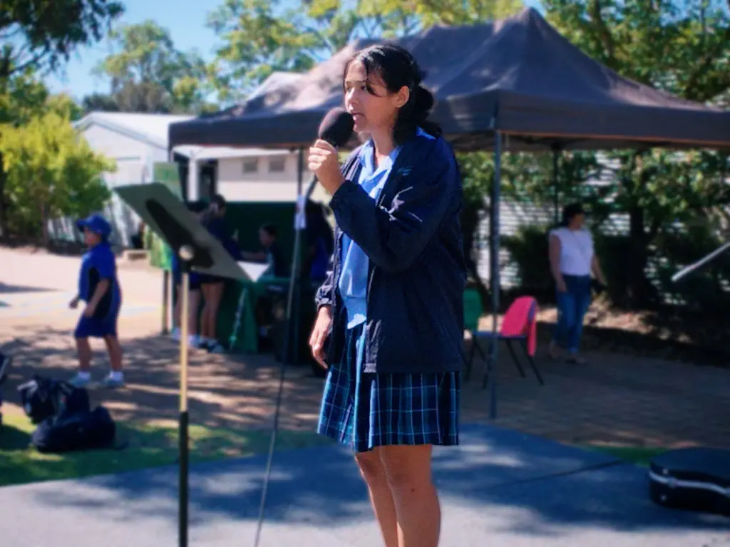 Bunbury Baptist College students celebrating at the Easter Picnic