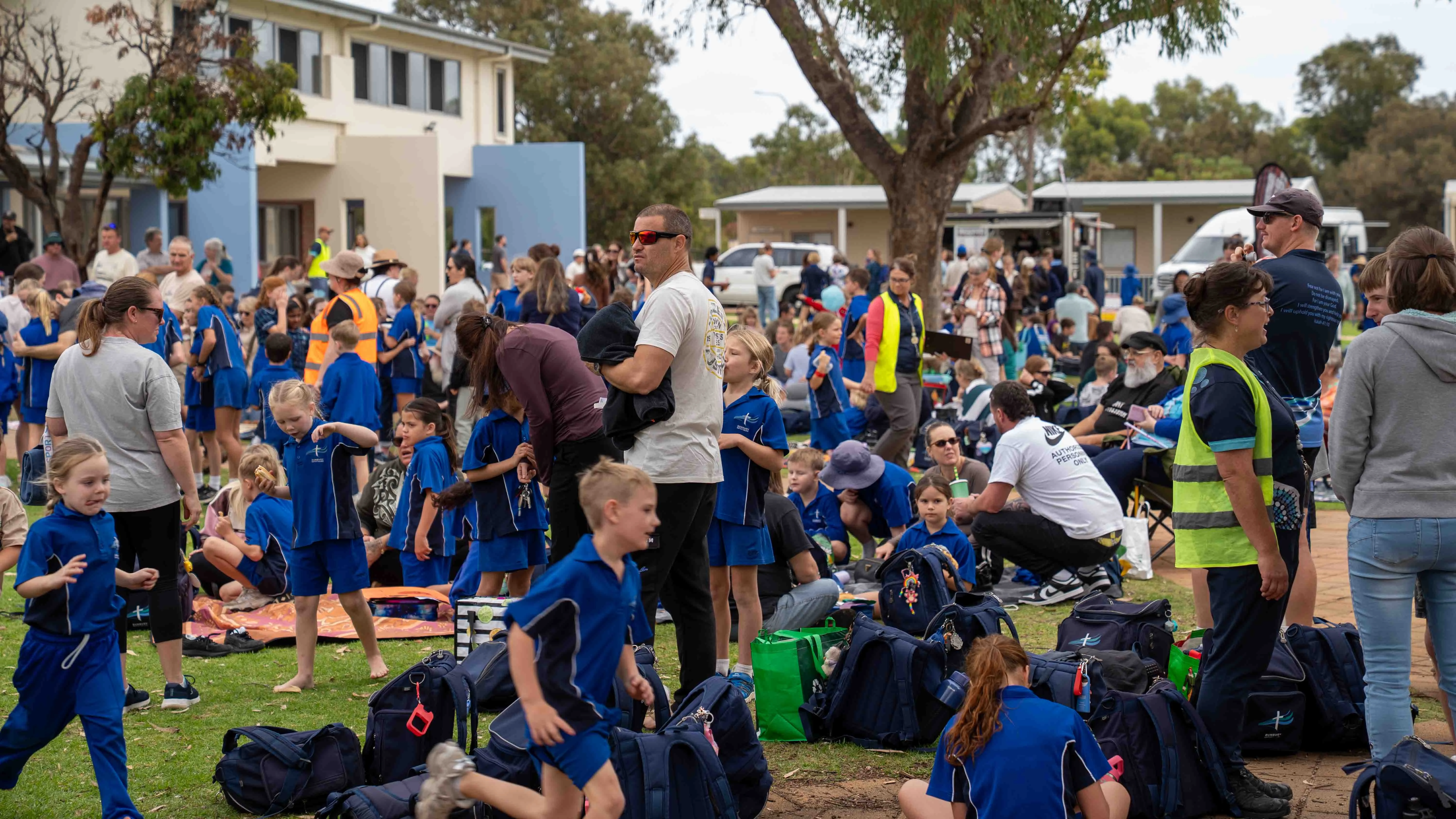 Bunbury Baptist College students celebrating at the Easter Picnic