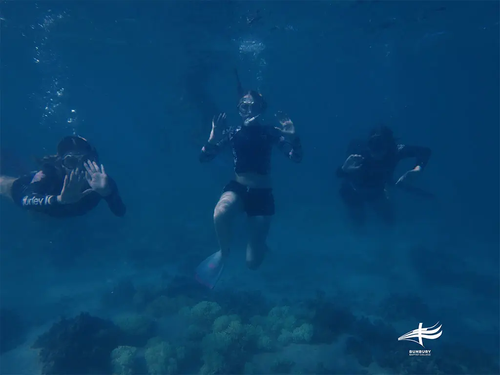 Bunbury Baptist College students on an Outdoor Education activity